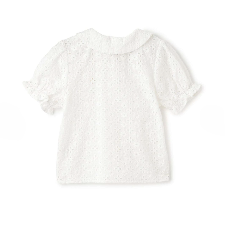 【Lycee mine】[100% Cotton] 女童蕾絲泡泡袖襯衫 👧🎀