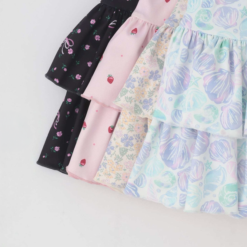 【Lycee mine】層層荷葉上衣＋層層荷葉裙 分體泳裝（兩件式） 🌸👙