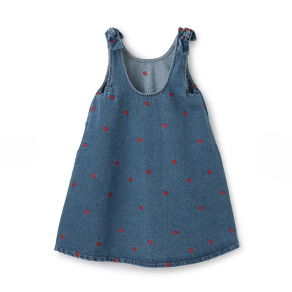 【Lycee mine】滿版刺繡圖案荷葉擺喇叭連身洋裝 🌸🧵👗