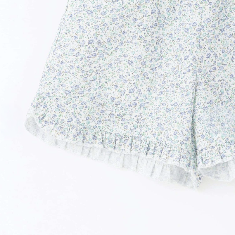 【Lycee mine】蝴蝶結領襯衫＋褲口荷葉五分褲 套裝 👚🩳🎀