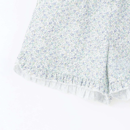 【Lycee mine】蝴蝶結領襯衫＋褲口荷葉五分褲 套裝 👚🩳🎀