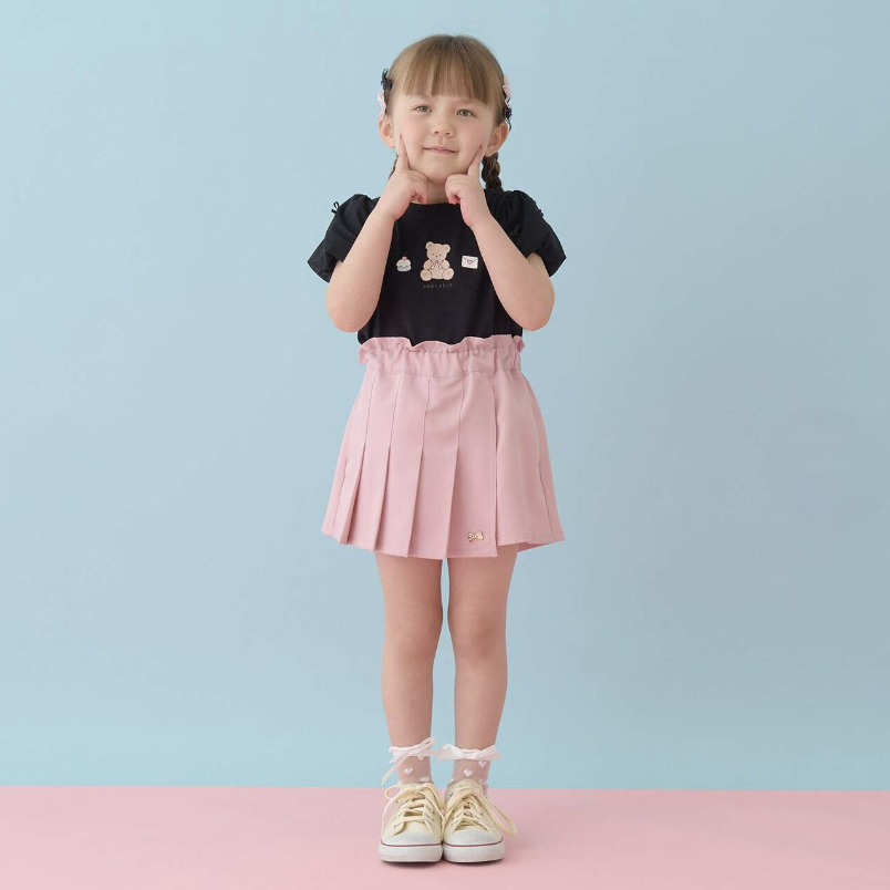 【Lycee mine】前打褶愛心口袋純色褲裙 👗🩳💗