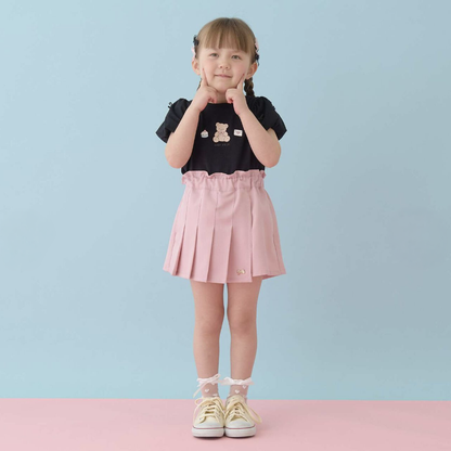 【Lycee mine】前打褶愛心口袋純色褲裙 👗🩳💗