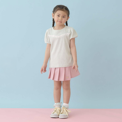 【Lycee mine】前打褶愛心口袋純色褲裙 👗🩳💗