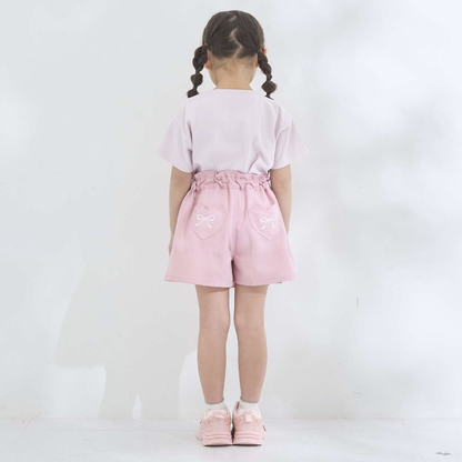 【Lycee mine】前打褶愛心口袋純色褲裙 👗🩳💗
