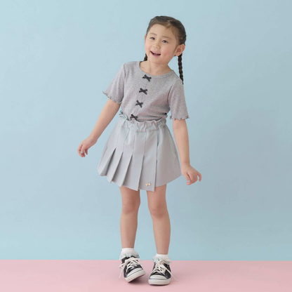 【Lycee mine】前打褶愛心口袋純色褲裙 👗🩳💗