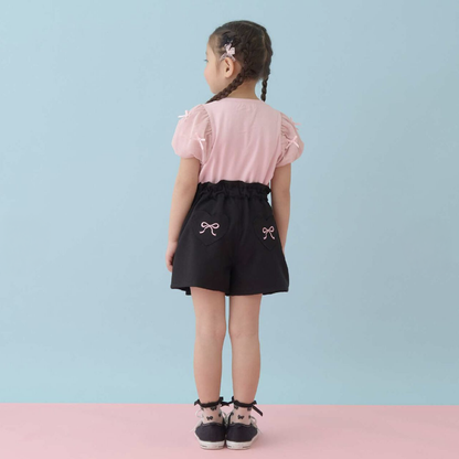 【Lycee mine】前打褶愛心口袋純色褲裙 👗🩳💗