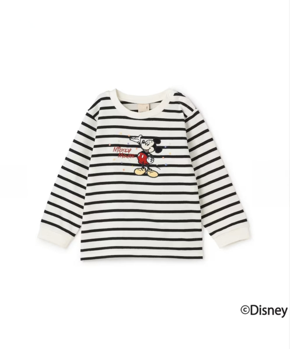 【petit main】【Disney】角色圖案長袖T恤