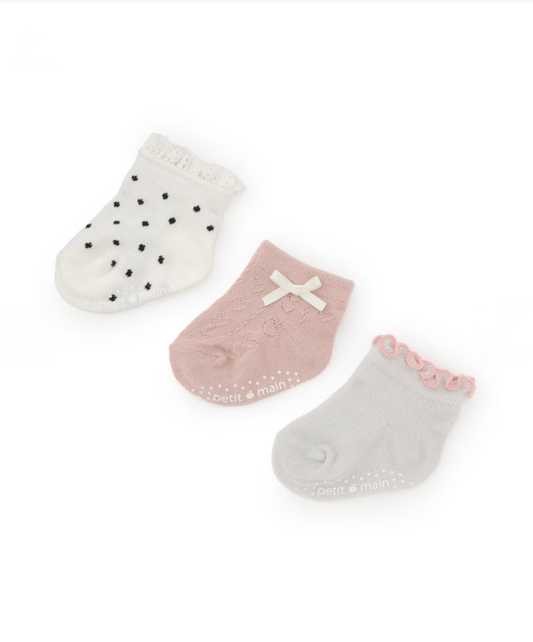 👶【petit main】嬰幼兒3雙組襪子｜每日穿搭的可愛小亮點 🧦