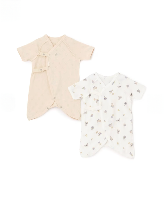 【petit main】👧 女孩風格圖案設計【弱酸性】連身內著