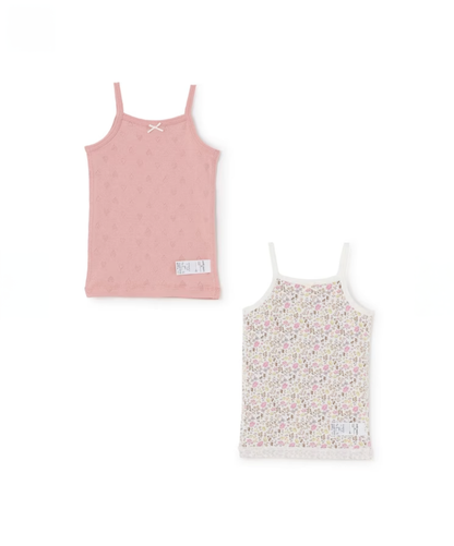 【petit main】【弱酸性】女童吊帶內衣 2件裝 👧💗👕