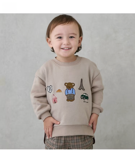 【petit main】🧸👕 小熊圖案上衣💛