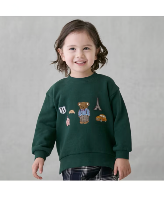 【petit main】🧸👕 小熊圖案上衣💛