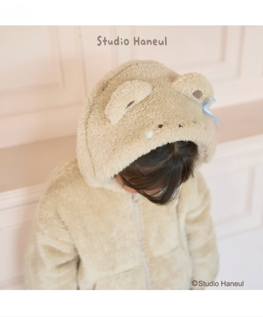 🧸 【Lycee mine】 【Studio HANEUL】Pam & Tart 超柔軟絨毛連帽外套 🧸
