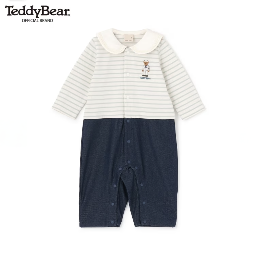 🐻【Teddy Bear】水手熊寶寶連身服（男女寶可穿／柔棉材質）