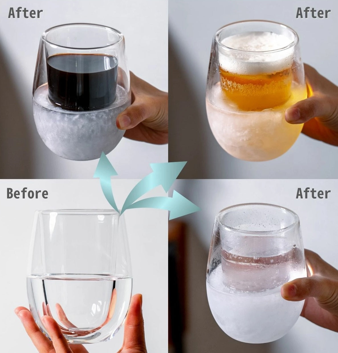 EspressoTokyo設計IceQuick Glass雙層玻璃杯(300ml)
