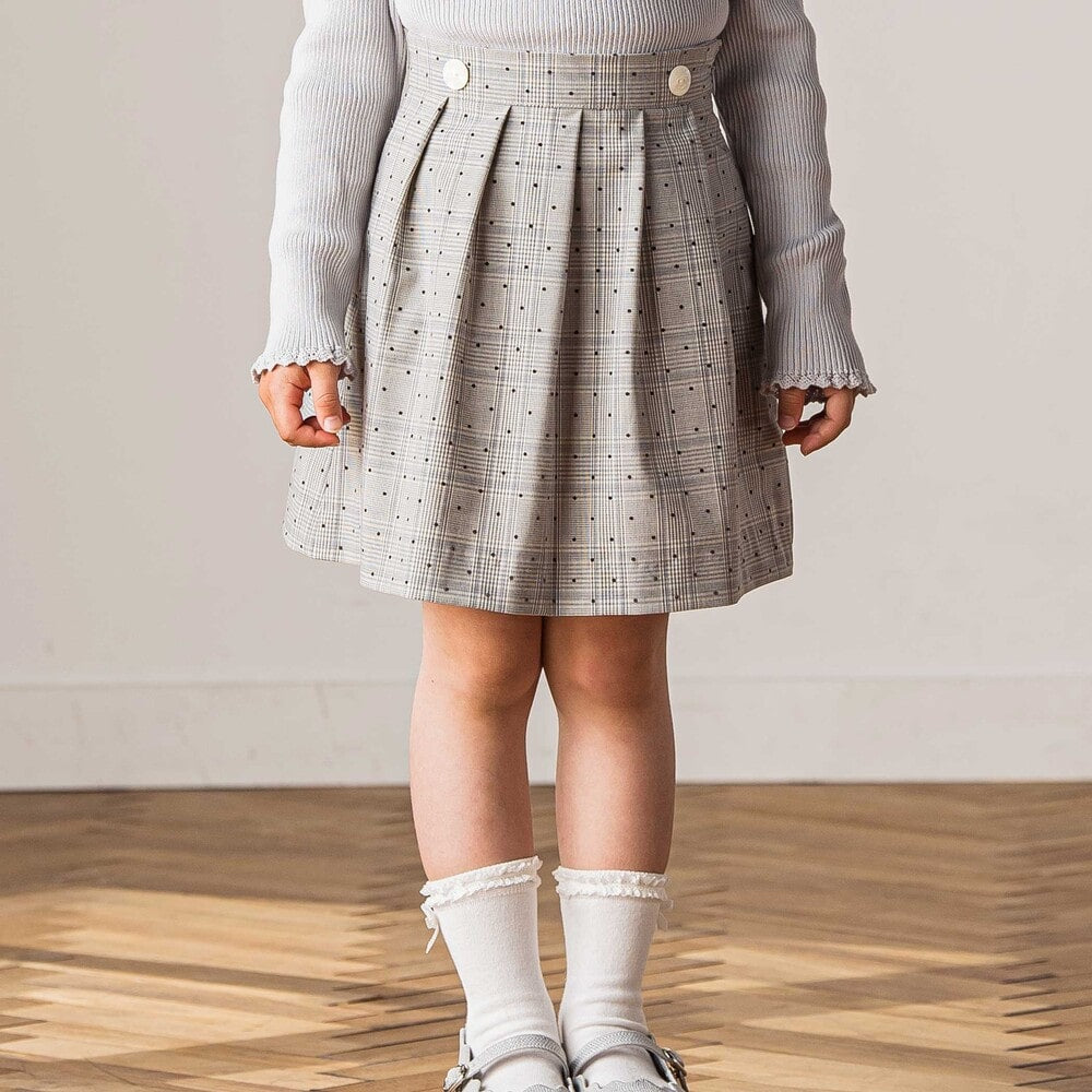 👗✨Tartine et Chocolat 日本製格紋圓點裙