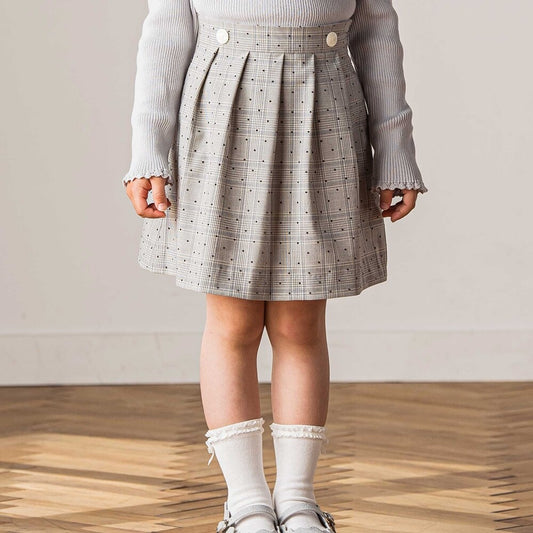 👗✨Tartine et Chocolat 日本製格紋圓點裙