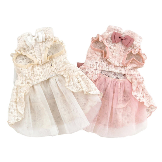 婚禮風蕾絲連衣裙