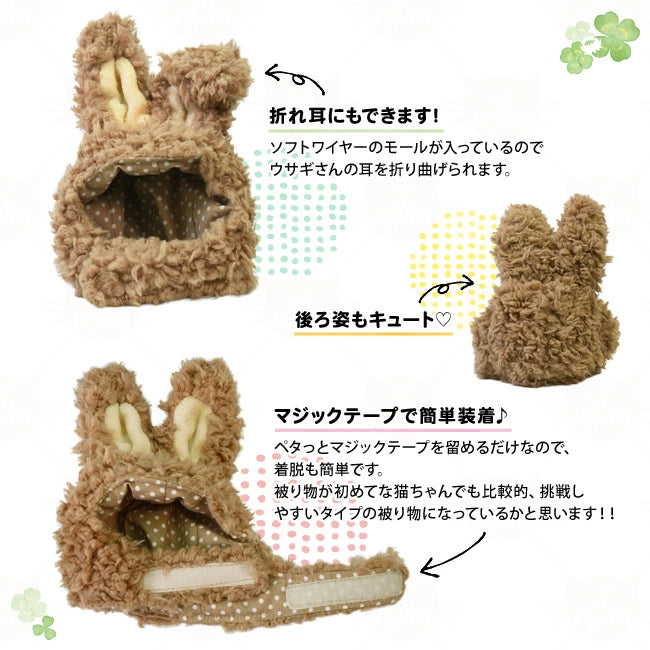 🐰🎀 兔子造型貓頭飾 🐱💕